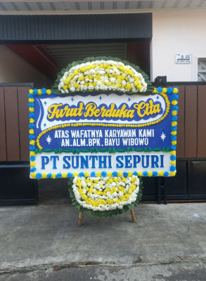 Papan Bunga Duka di Caringin Kulon